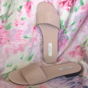 Brand New Steven by Steve Madden Dusty Rose Pale Pink Seala Slides Knit Sandals
